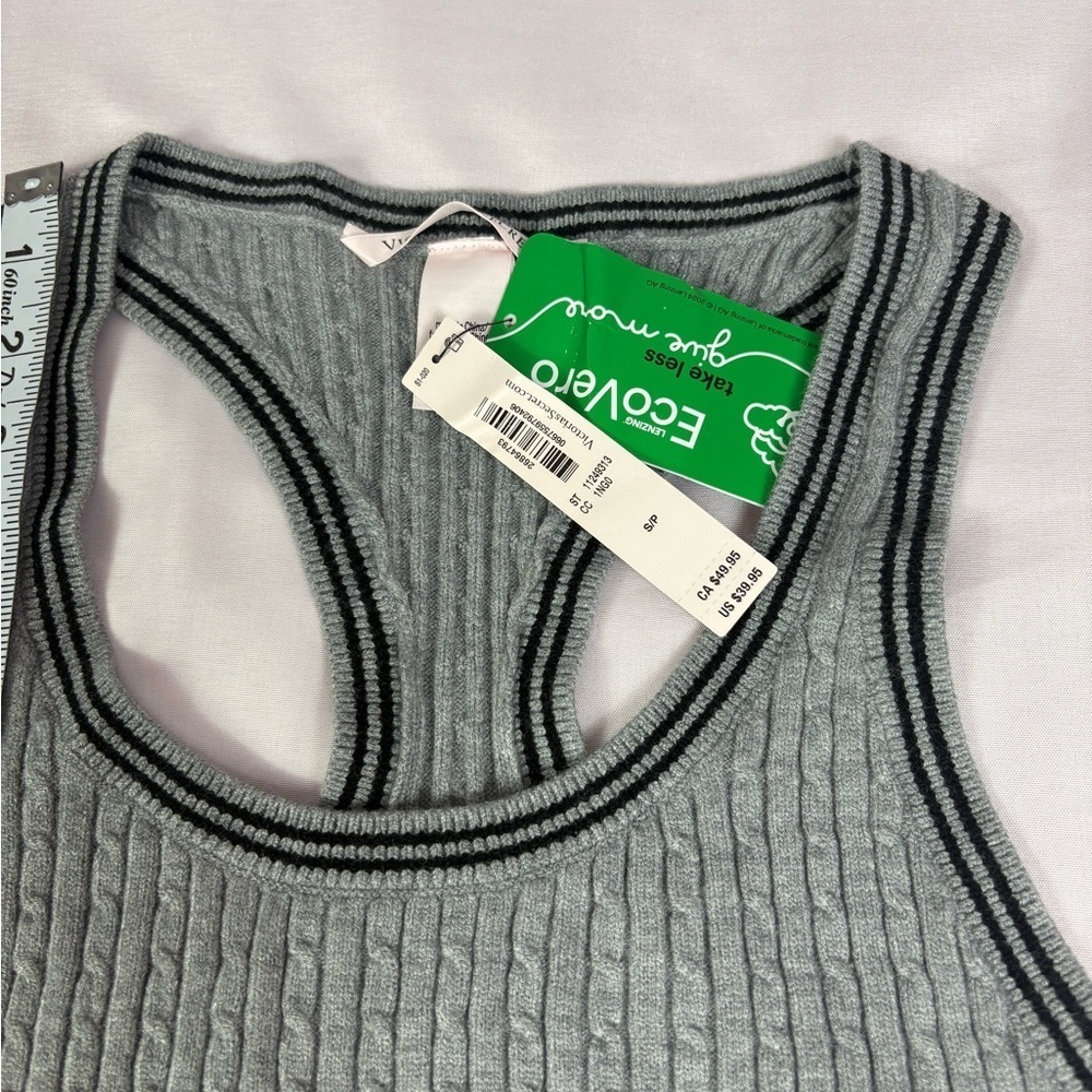 Cove Gray Ribbed Crop Top - Picture 6 of 8